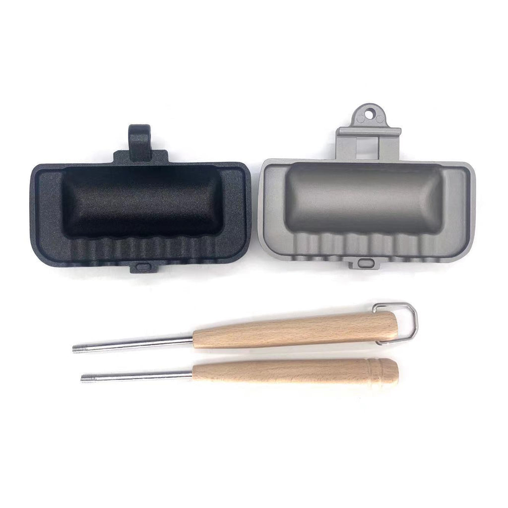 Sartén Antiadherente Coreana de Aluminio Rectangular – Bandeja para Hornear y Cocinar, Color Gris Plata