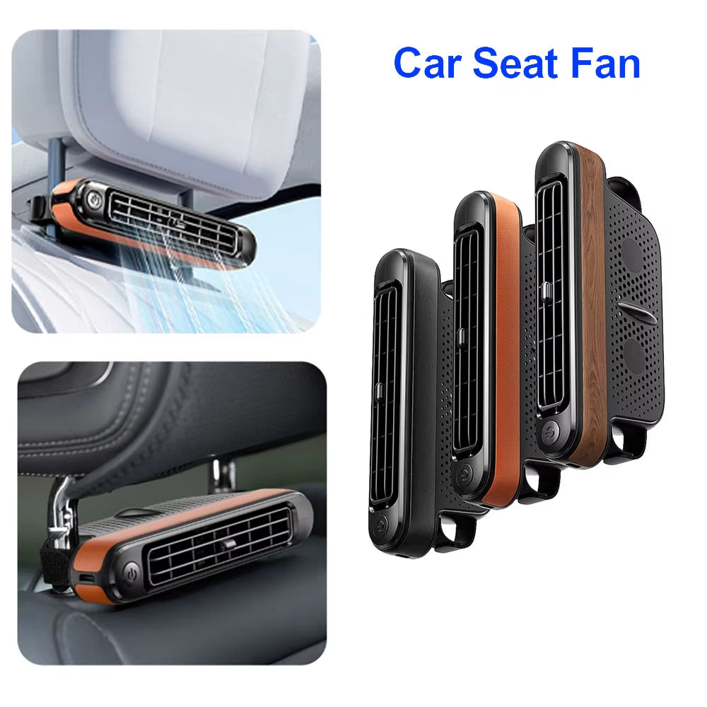 Portable Car Seat Cooling Fan Car Rear Backrest Electric Fan USB Power Supply Fan Air Conditioner Car Interior Accessories
