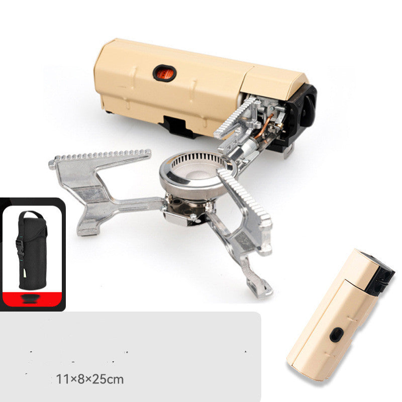 Estufa de Gas Portátil para Camping – Aleación de Aluminio, 2,6 kW, Plegable, Antideslizante y con Bolsa de Transporte