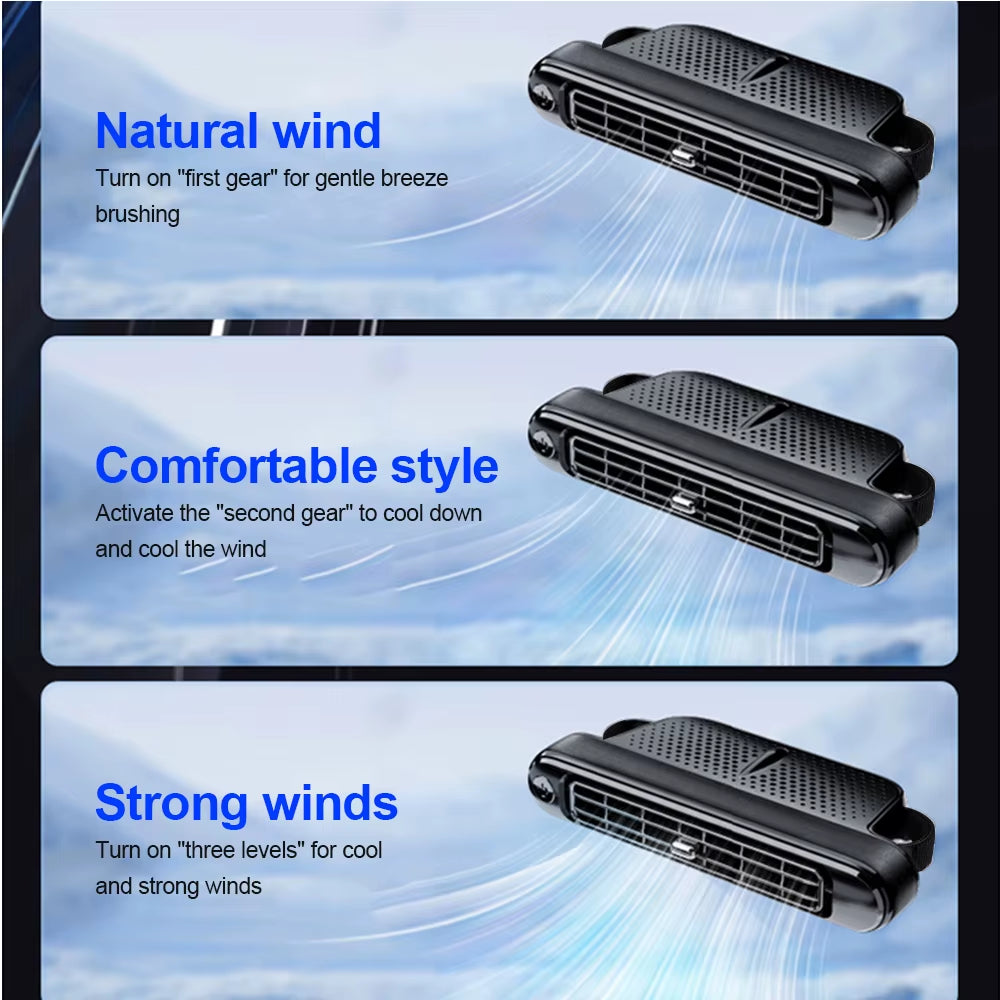 Portable Car Seat Cooling Fan Car Rear Backrest Electric Fan USB Power Supply Fan Air Conditioner Car Interior Accessories