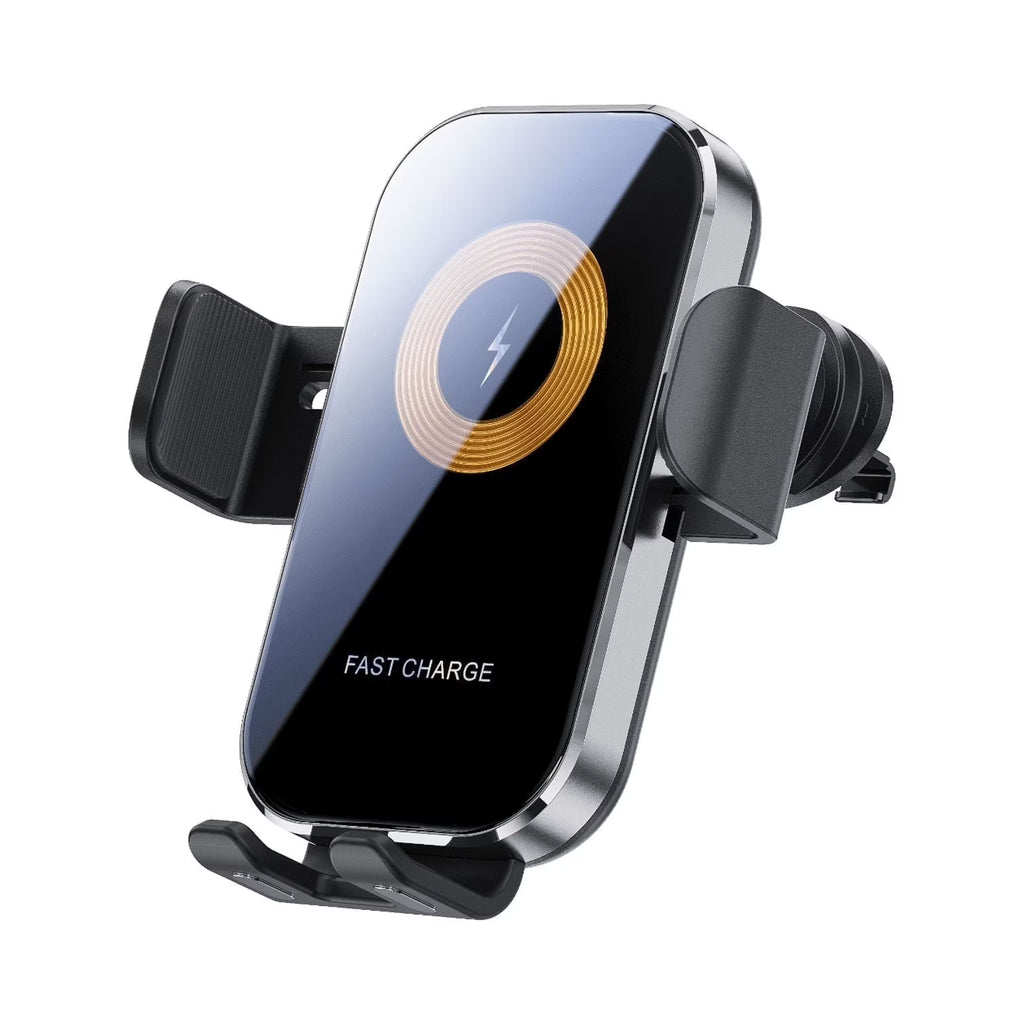  Soporte de movil para el coche con carga inalámbrica rápida 15W – compatible con iPhone y Samsung