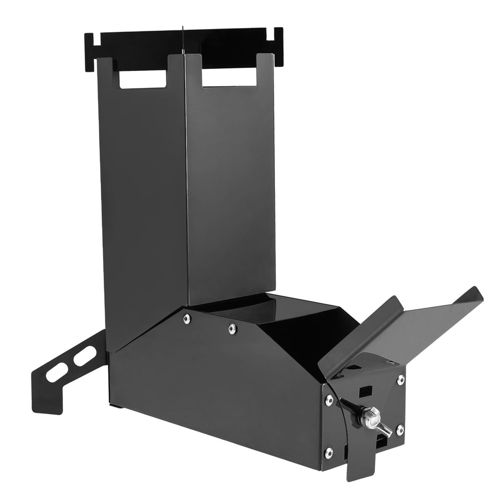Estufa de Leña Black Titanium Rocket – Acero Inoxidable, Compacta y Portátil, Ideal para Camping y Supervivencia