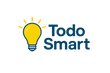 TodoSmart con una bombilla en color amarillo con las letras azules